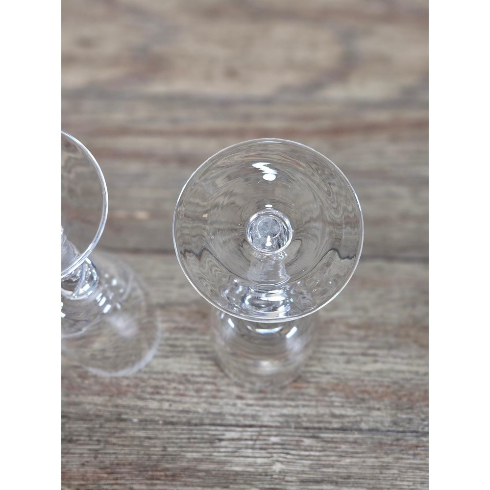 Set 2 Vintage Cordial Glasses Twisted Stem Clear Stemware 9.5 In - Picture 5 of 16